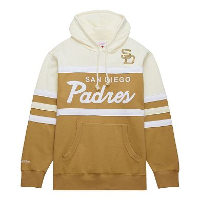 Men's Mitchell & Ness Tan/Cream San Diego Padres Head Coach Pullover Hoodie