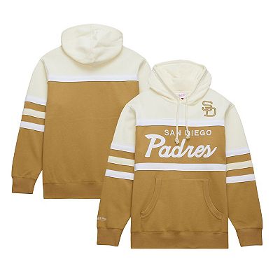 Men's Mitchell & Ness Tan/Cream San Diego Padres Head Coach Pullover Hoodie