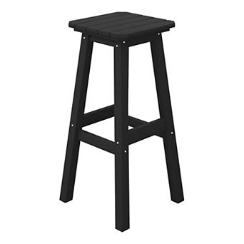 Westintrends 29" Hdpe Outdoor/patio Backless Square Bar Stool