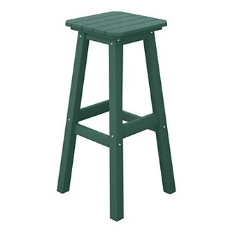 Westintrends 29" Hdpe Outdoor/patio Backless Square Bar Stool