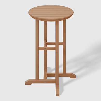 Westintrends 24" Round Outdoor/patio Counter Bistro Table