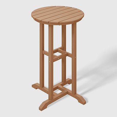 Westintrends 24" Round Outdoor/patio Counter Bistro Table