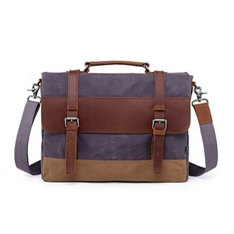Tsd Brand Stone Creek Leather Brief Bag