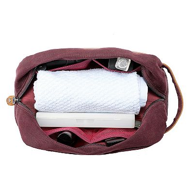 Tsd Brand Stone Creek Leather Toiletry Bag