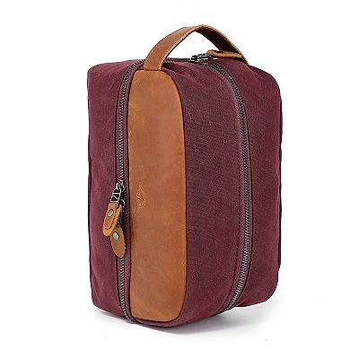 Tsd Brand Stone Creek Leather Toiletry Bag