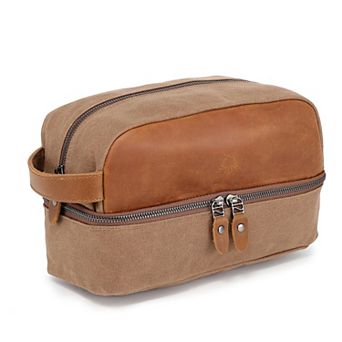 Tsd Brand Stone Creek Leather Toiletry Bag