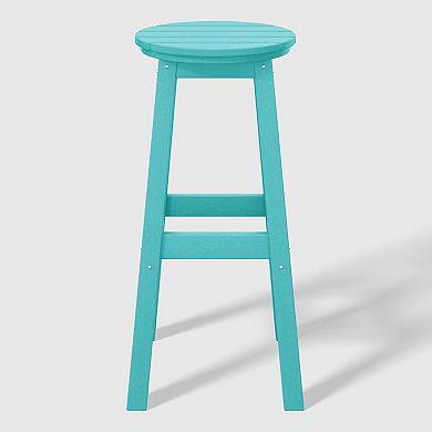Westintrends 29" Hdpe Outdoor/patio Round Bar Stool