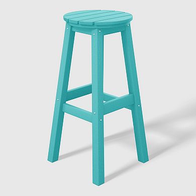 Westintrends 29" Hdpe Outdoor/patio Round Bar Stool
