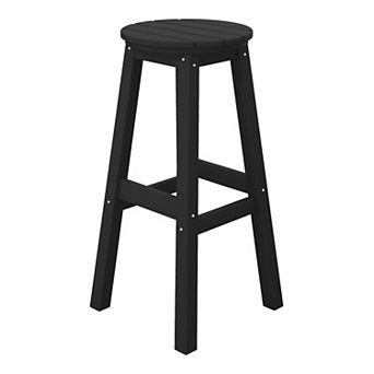Westintrends 29" Hdpe Outdoor/patio Round Bar Stool