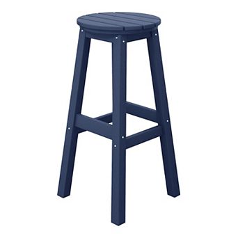 Westintrends 29" Hdpe Outdoor/patio Round Bar Stool