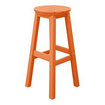 Westintrends 29" Hdpe Outdoor/patio Round Bar Stool