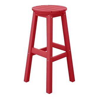 Westintrends 29" Hdpe Outdoor/patio Round Bar Stool