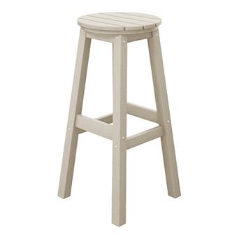 Westintrends 29" Hdpe Outdoor/patio Round Bar Stool