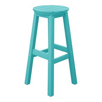 Westintrends 29" Hdpe Outdoor/patio Round Bar Stool
