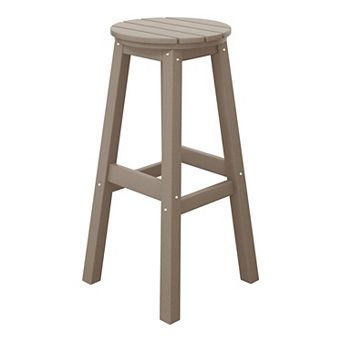Westintrends 29" Hdpe Outdoor/patio Round Bar Stool