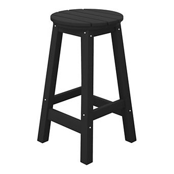 Westintrends 24" Hdpe Outdoor/patio Round Counter Stool