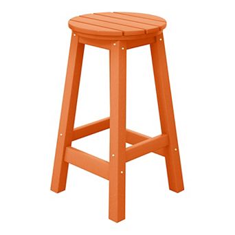 Westintrends 24" Hdpe Outdoor/patio Round Counter Stool
