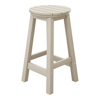 Westintrends 24" Hdpe Outdoor/patio Round Counter Stool
