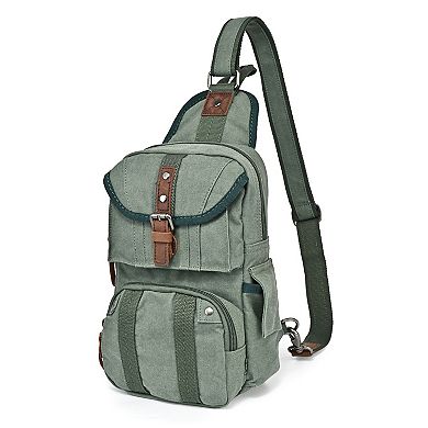 Tsd Brand Sunset Cove Canvas Sling Bag