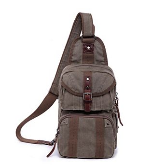Tsd Brand Sunset Cove Canvas Sling Bag