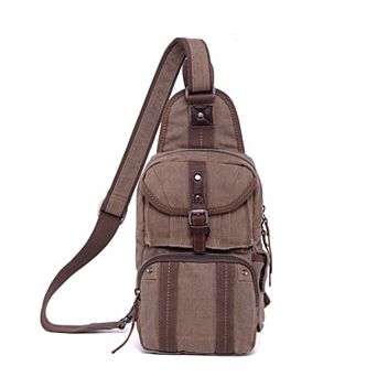 Tsd Brand Sunset Cove Canvas Sling Bag