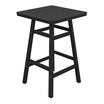 Westintrends 30" Square Outdoor/patio Bar Bistro Table With Umbrella Hole