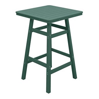 Westintrends 30" Square Outdoor/patio Bar Bistro Table With Umbrella Hole