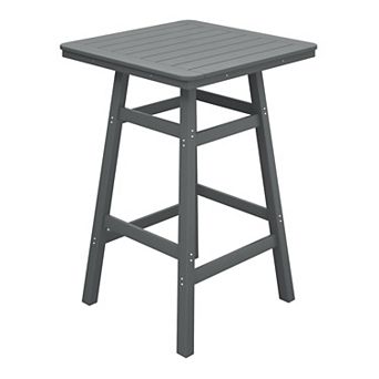 Westintrends 30" Square Outdoor/patio Bar Bistro Table With Umbrella Hole