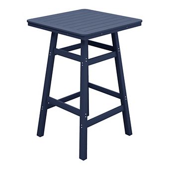 Westintrends 30" Square Outdoor/patio Bar Bistro Table With Umbrella Hole