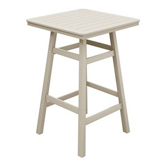 Westintrends 30" Square Outdoor/patio Bar Bistro Table With Umbrella Hole