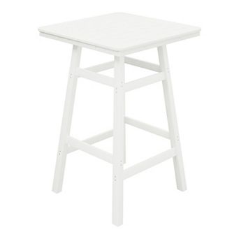 Westintrends 30" Square Outdoor/patio Bar Bistro Table With Umbrella Hole