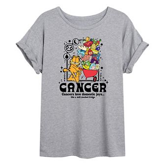Juniors' Garfield Cancer Oversized Tee