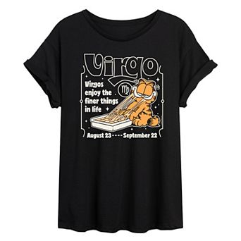 Juniors' Garfield Virgo Oversized Tee