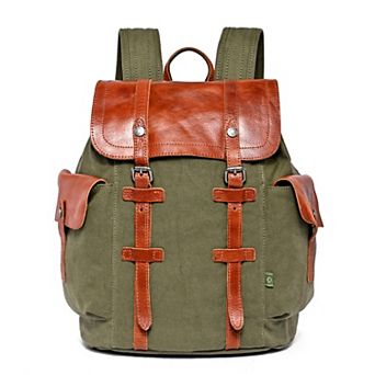 Tsd Brand Hosta Valley Leather Backpack
