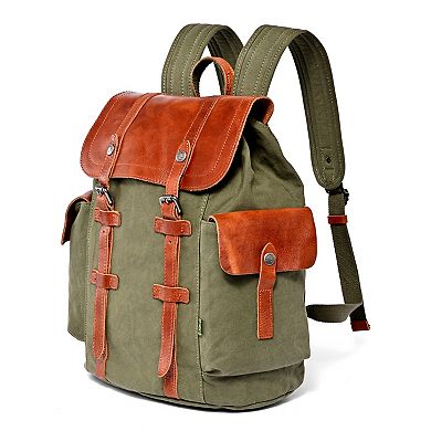 Tsd Brand Hosta Valley Leather Backpack