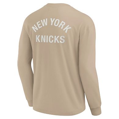 Unisex Fanatics Signature Khaki New York Knicks Elements Super Soft Long Sleeve T-Shirt