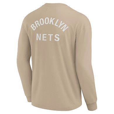 Unisex Fanatics Signature Khaki Brooklyn Nets Elements Super Soft Long Sleeve T-Shirt