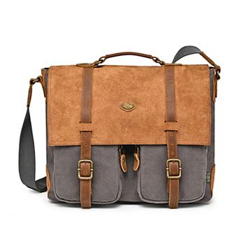 Tsd Brand Valley Oak Leather Messenger