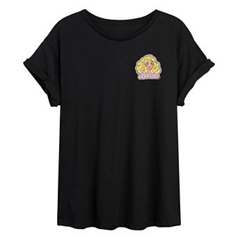 Juniors' Barbie® 70s Oversized Graphic Tee