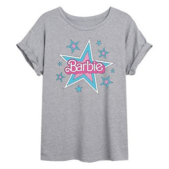 Juniors' Barbie® 70s Stars Oversized Tee
