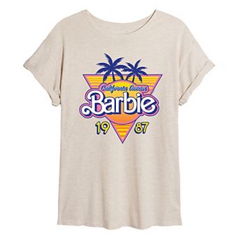 Juniors' Barbie® California Dream Oversized Graphic Tee