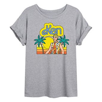 Juniors' Barbie® Cali Sunset Ken Oversized Tee