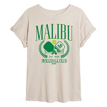 Juniors' Barbie® Malibu Pickleball Oversized Tee