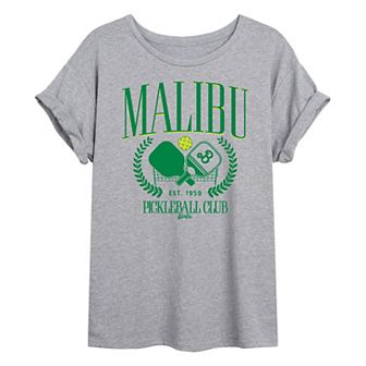 Juniors' Barbie® Malibu Pickleball Oversized Tee