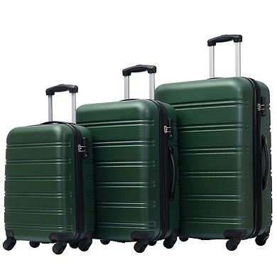 3 Piece Luggage Set Hardside Spinner Suitcase With Tsa Lock 20" 24' 28" Available