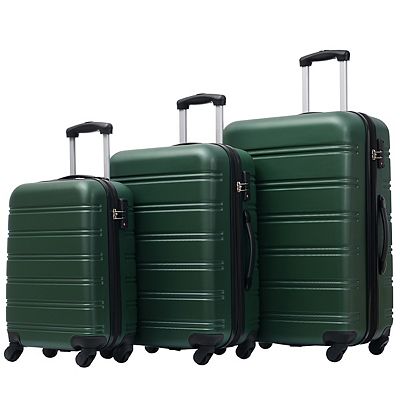 3 Piece Luggage Set Hardside Spinner Suitcase With Tsa Lock 20 24 28 Available