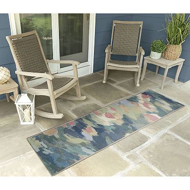Liora Manne Marina Watercolor Pond Indoor Outdoor Area Rug