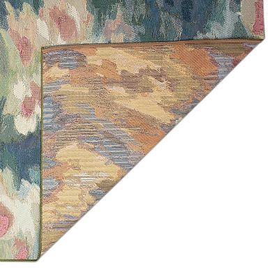 Liora Manne Marina Watercolor Pond Indoor Outdoor Area Rug