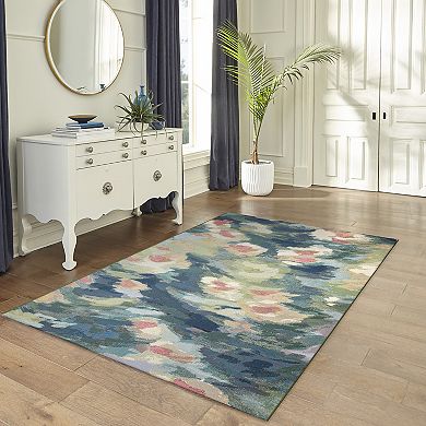 Liora Manne Marina Watercolor Pond Indoor Outdoor Area Rug