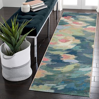 Liora Manne Marina Watercolor Pond Indoor Outdoor Area Rug